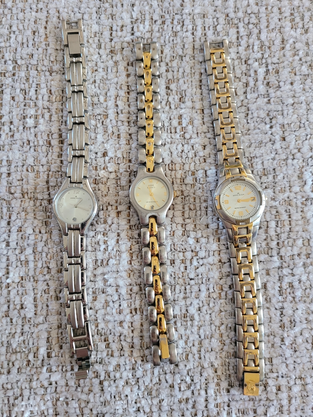 Anne Klein Women's Two-Tone and Silver Bracelet Watches (Set of 3)